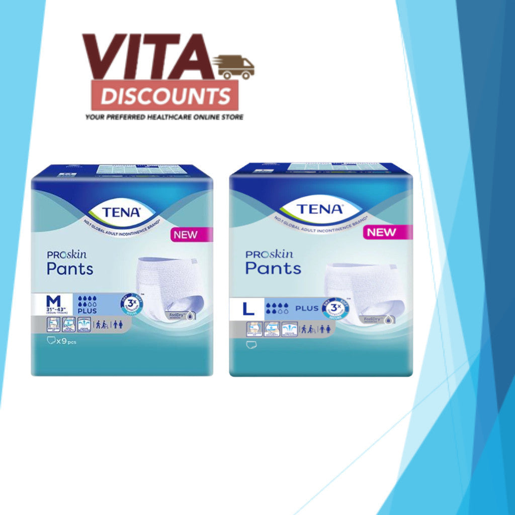 Tena Pants Plus - Size M (1 Pack x 9's)/L (8's)