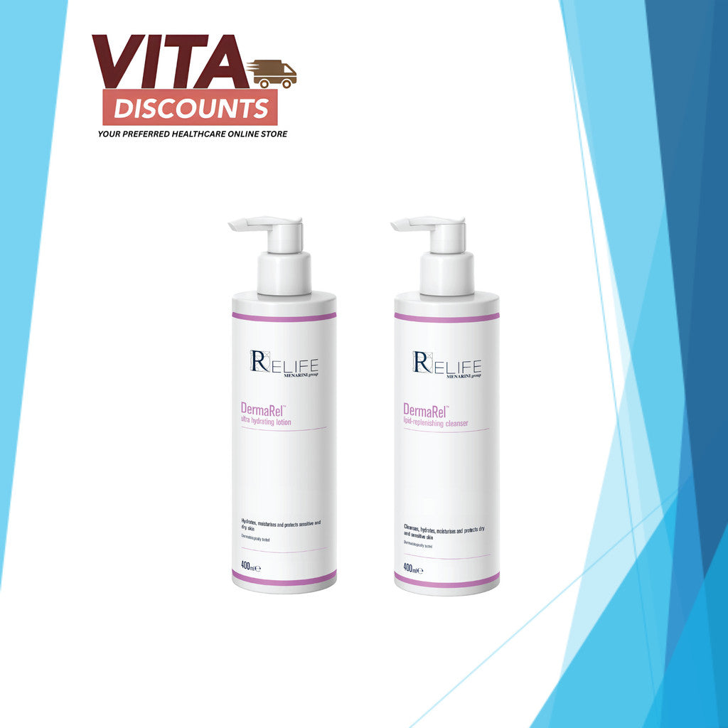 Relife Dermarel Ultra Hydrating Lotion/Lipid-Replenishing Cleanser (400ml)