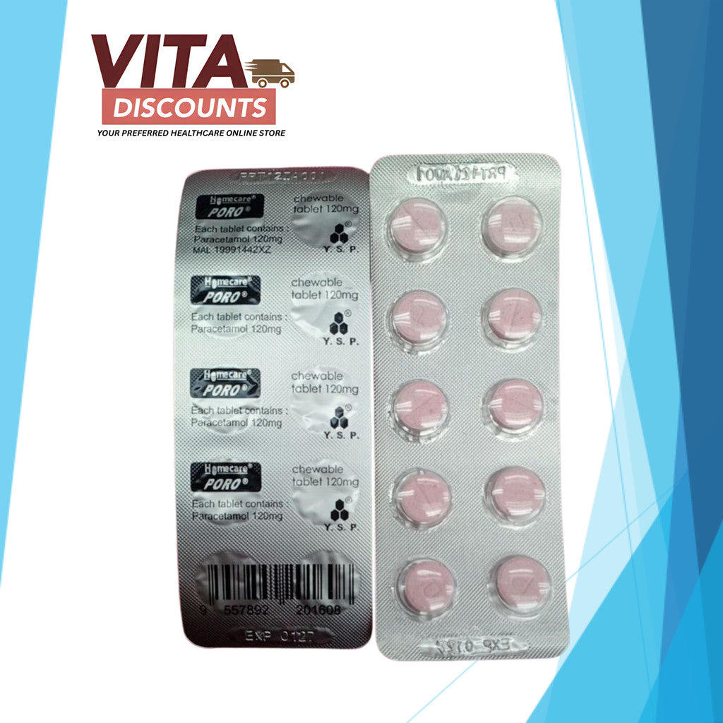 Poro 120mg Ctabs One Strip (10's) [Exp 02/2027]
