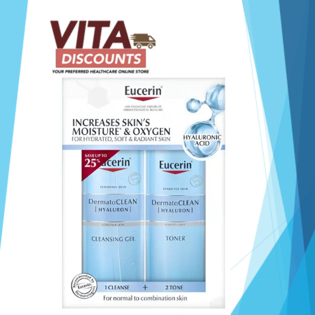 Eucerin Dermatoclean Hyaluron For Normal To Combination Skin Pack Set