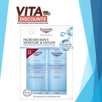 Eucerin Dermatoclean Hyaluron For Normal To Combination Skin Pack Set