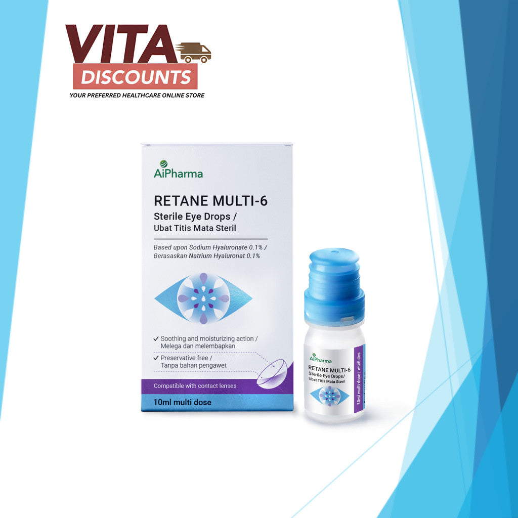 Aipharma Retane Multi-6 Eye Drops (10ml) [Exp 06/2027]