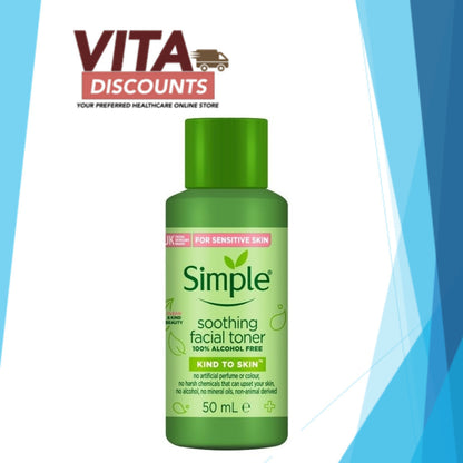 Simple Soothing Facial Toner Small Bottle (50ml)