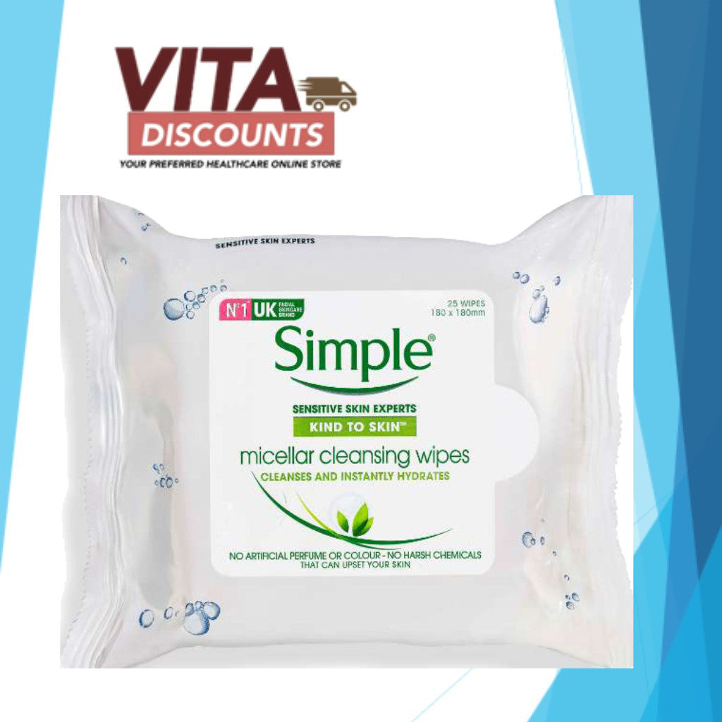 Simple Micellar Cleansing Wipes (25's) [Exp 12/2027]