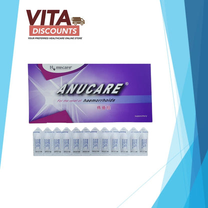 Anucare Suppositories One Strip (12's) [Exp 01/2028]
