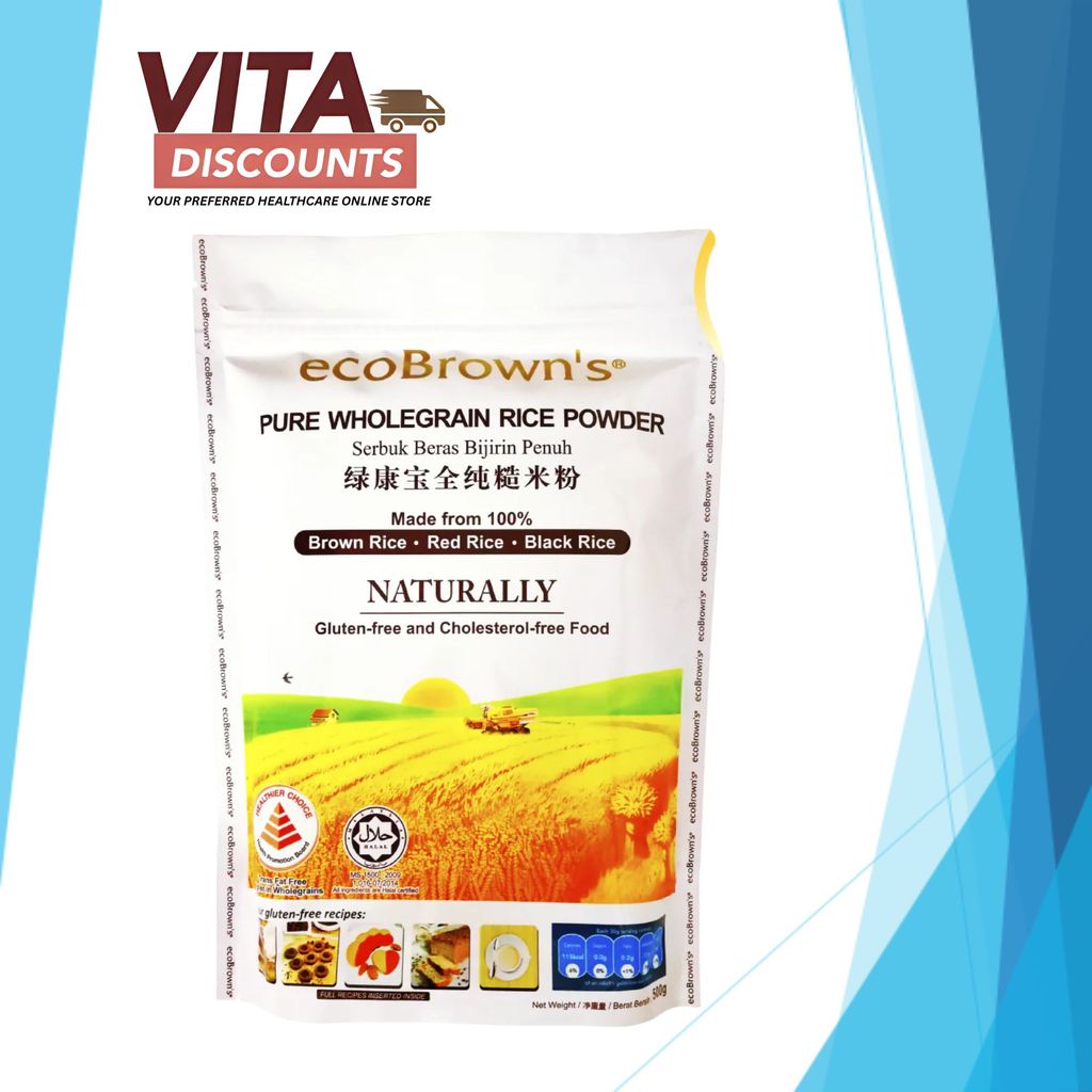 Ecobrown's Pure Wholegrain Rice Powder (500g) [Exp 11/2027]