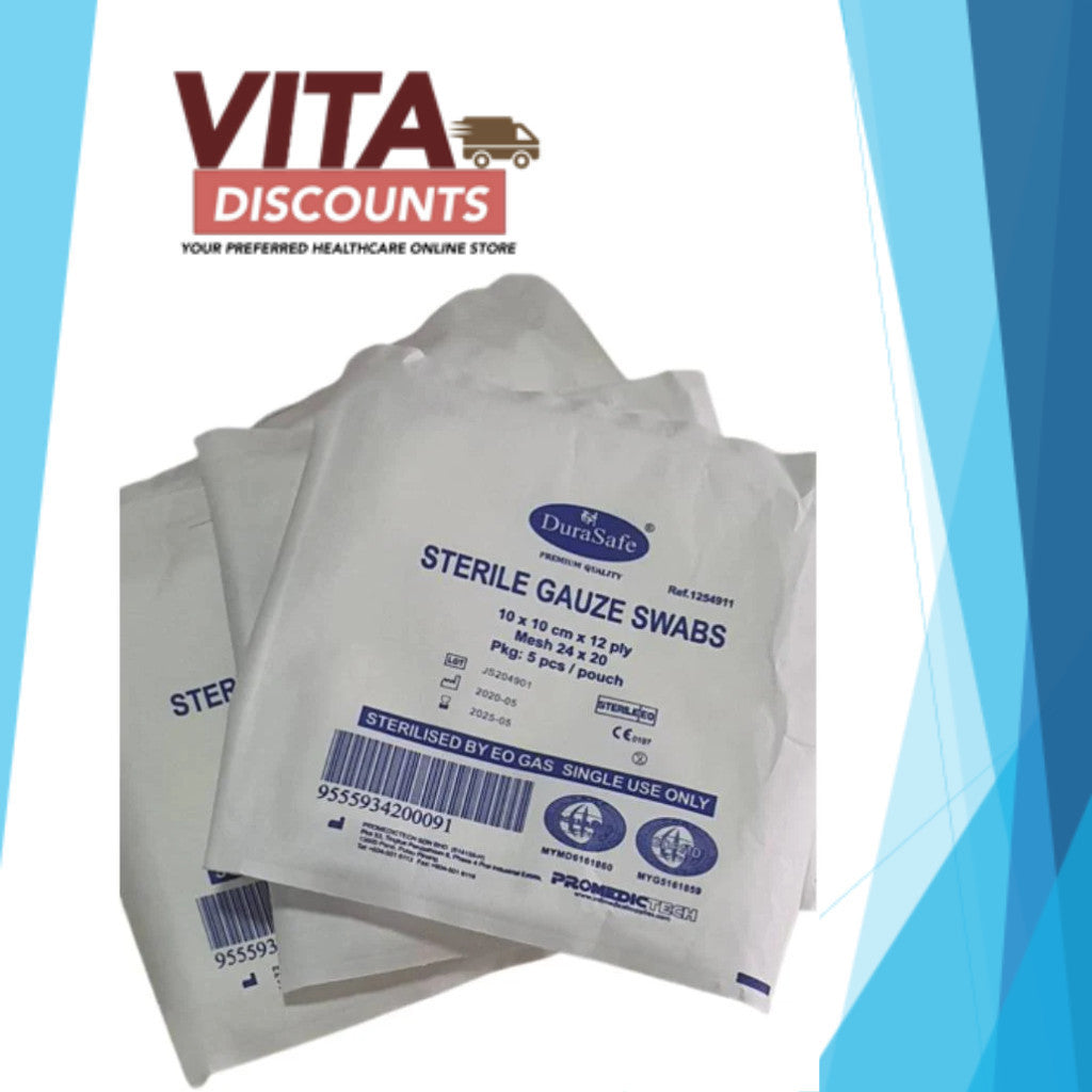 Durasafe Sterile Gauze Swabs 5X5cm / 7.5X7.5cm / 10X10cm One Small Pack (5's)