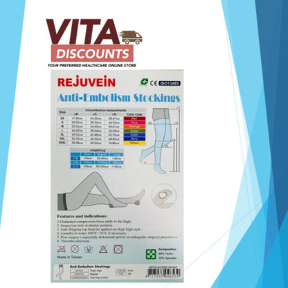 Rejuvein Anti-Embolism Stockings - SS/S/M/L/XL/XXL/XXXL