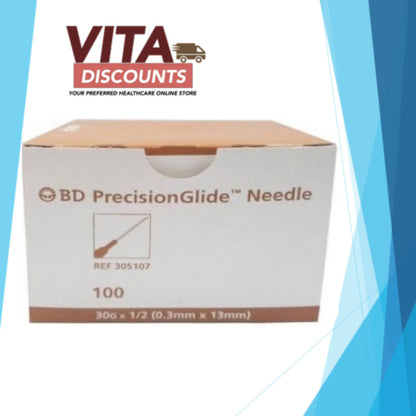 Bd Precisionglide Needles 13Mm / 25Mm (30g) (100's) [Exp 11/2028]