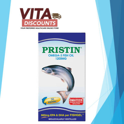 Pristin Omega-3 Fish Oil 1200mg Caps Small Bottle (30's)