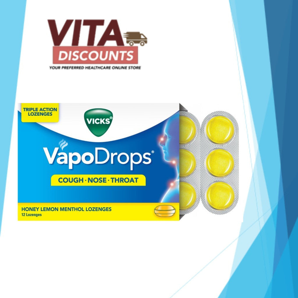 Vicks Vapodrops Lozenges - Honey Lemon/Orange Menthol (6's/12's) [Exp 05/2027]