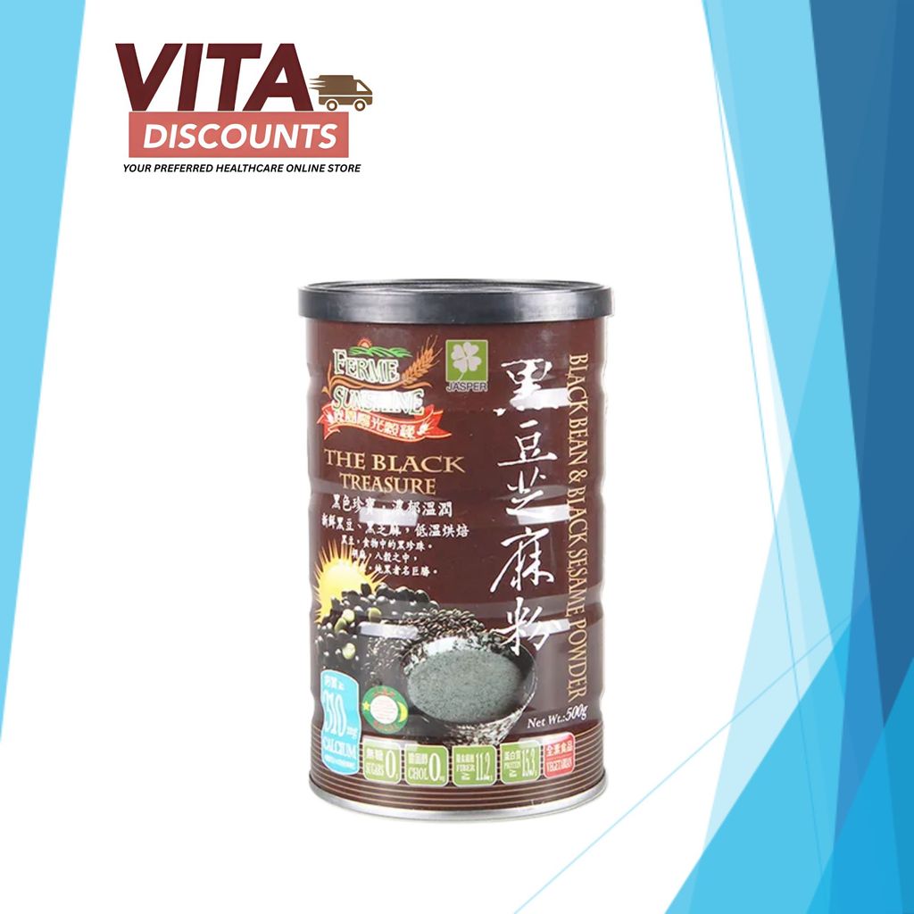 Ferme Sunshine Black Bean & Black Sesame Powder (500g) [Exp 05/2027]