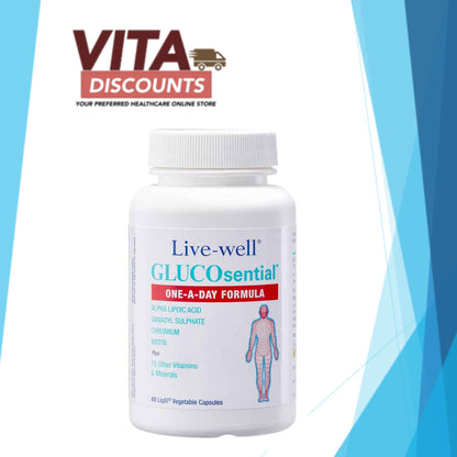 Live-Well Glucosential Caps (30's x 1/2 Pack)