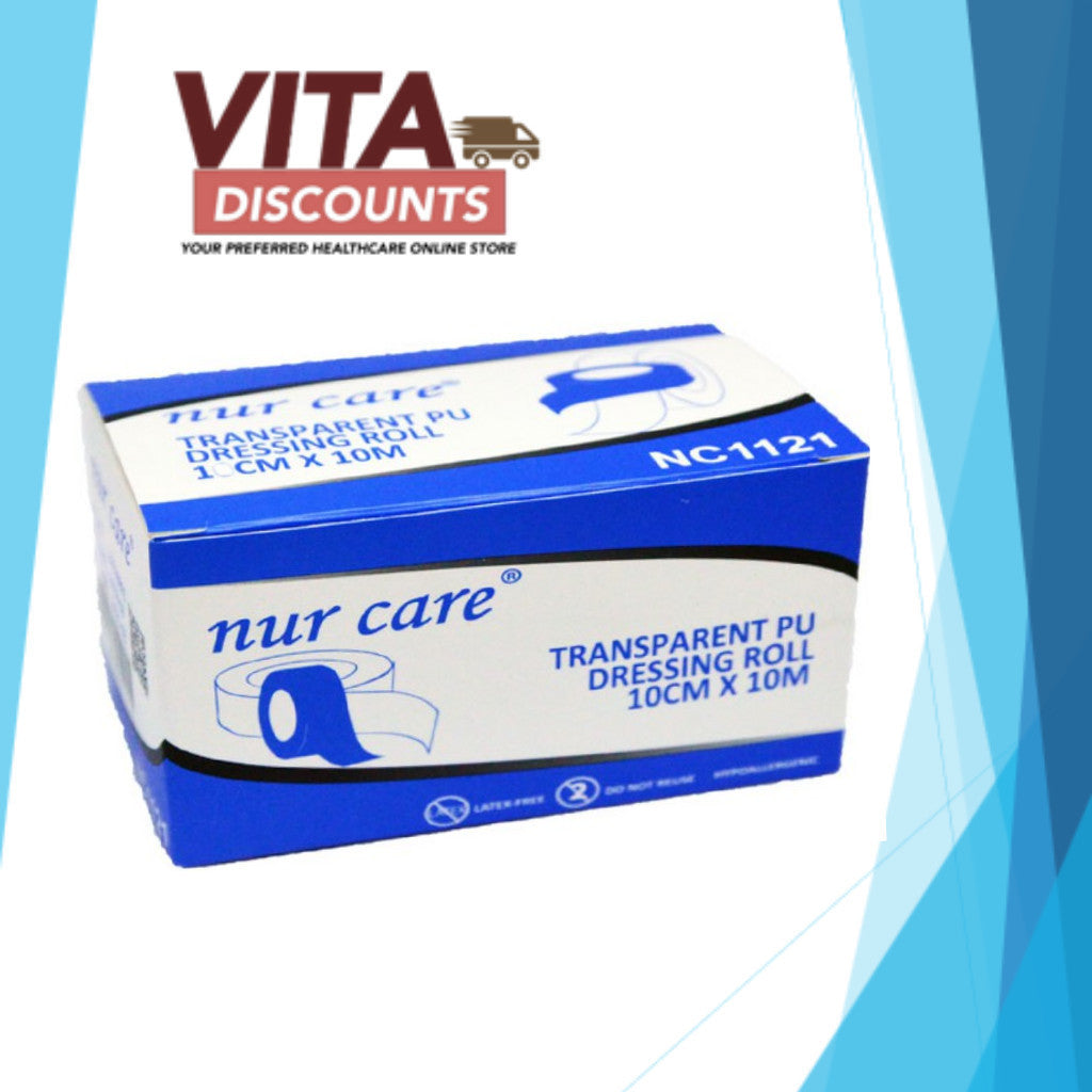 Nur Care Transparent Pu Dressing Roll (10cm x 10M) [Exp 01/2028]