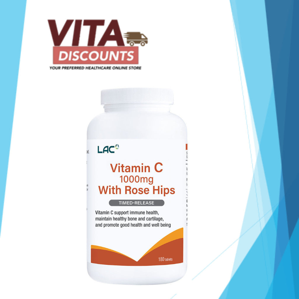 Lac Vitamin C 1000mg With Rose Hips Tabs (180's) [Exp 02/2027]