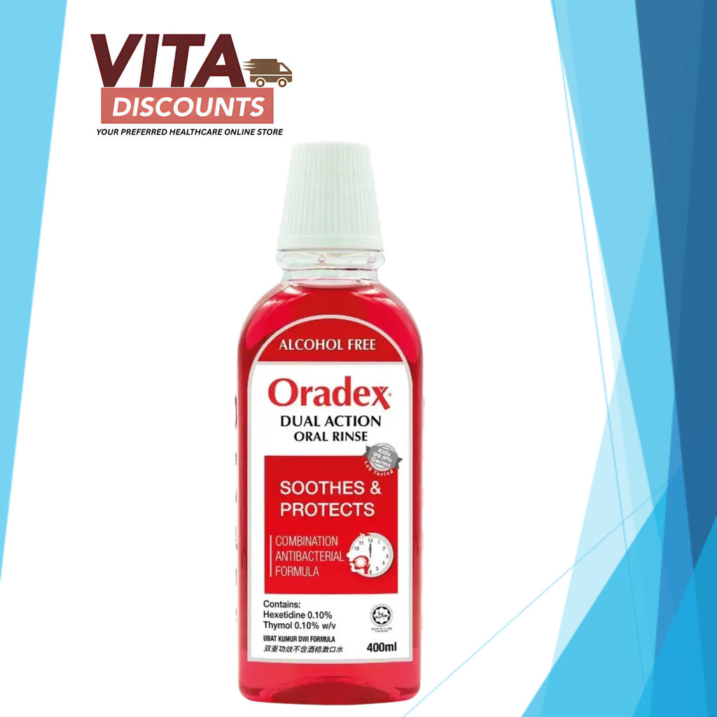 Oradex Dual Action Mouthwash (400ml) [Exp 08/2027]