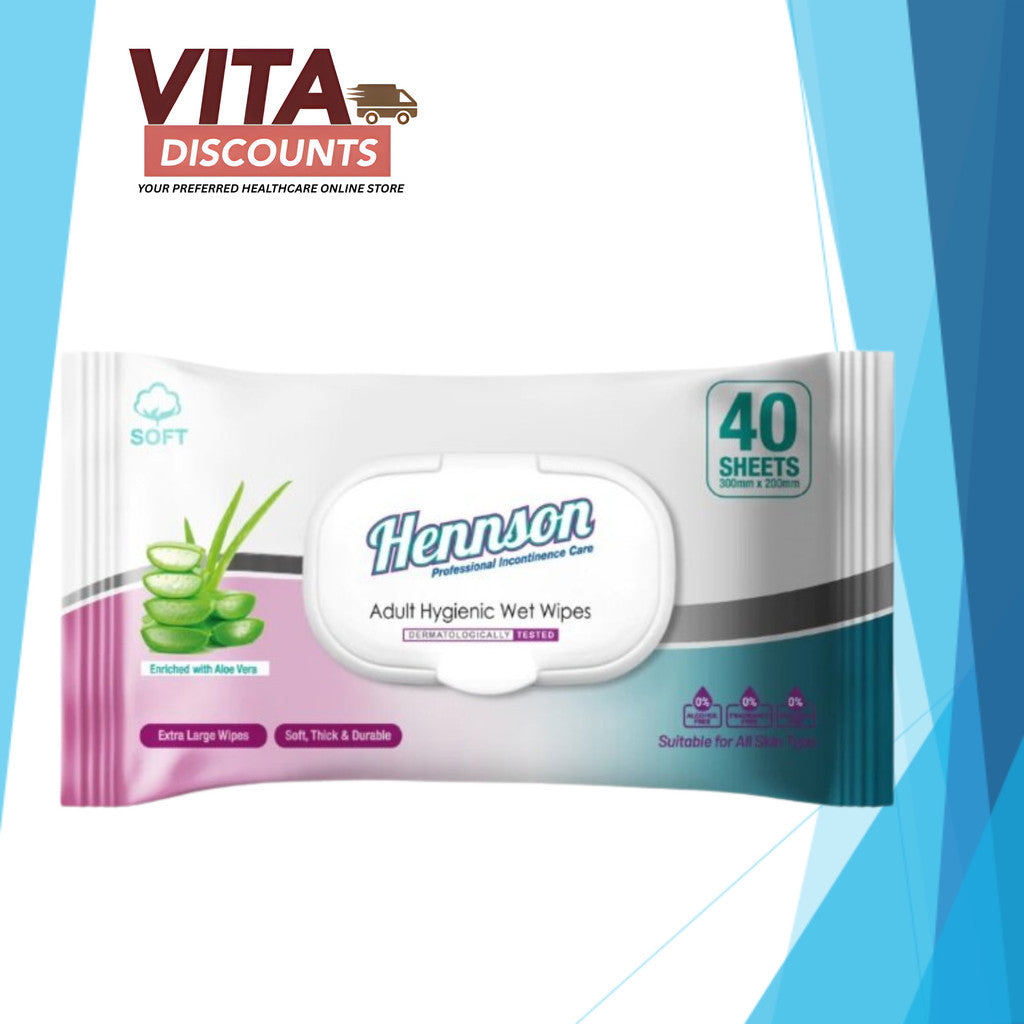 Hennson Adult Hygienic Wet Wipes Sheets (40's)