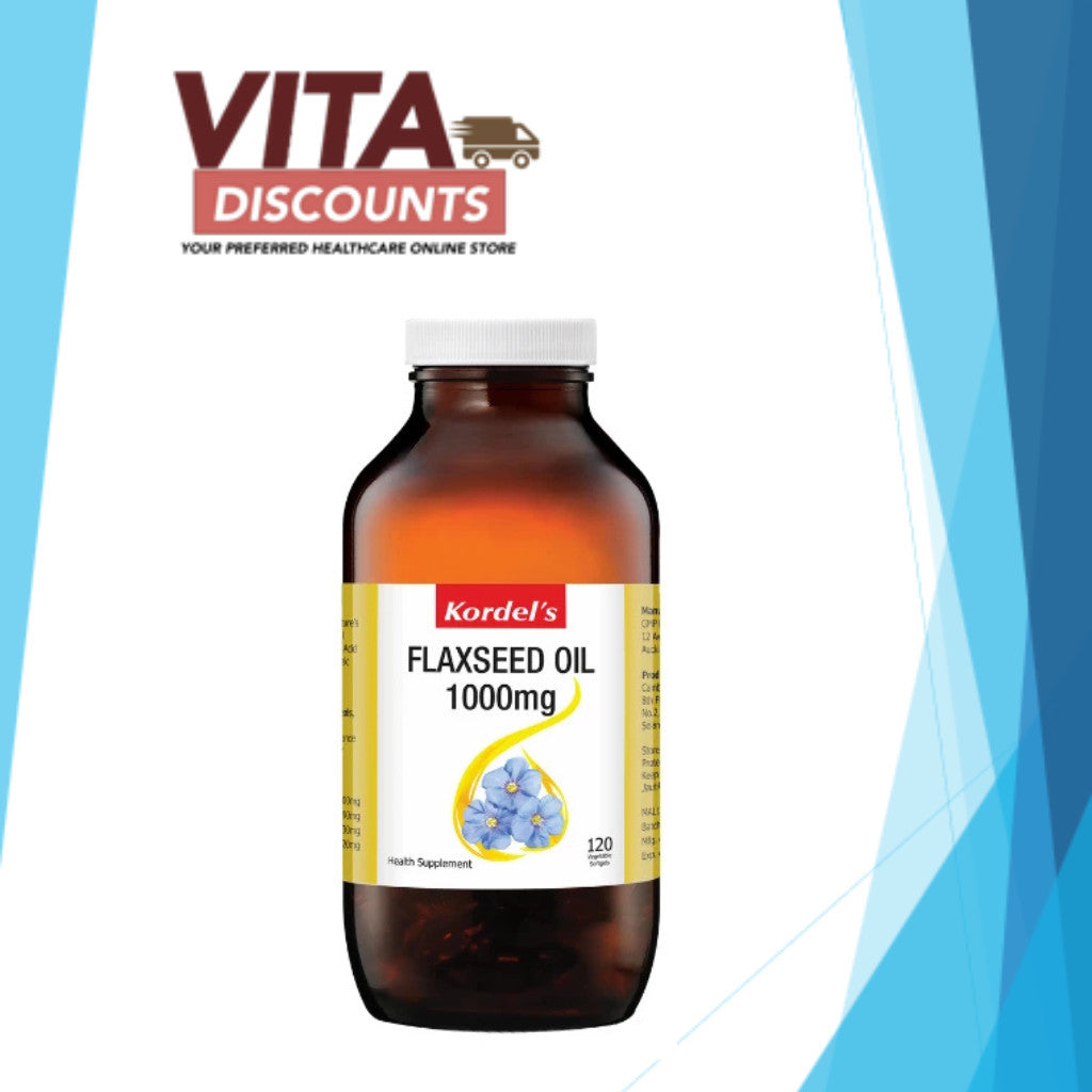 Kordel's Flaxseed Oil 1000mg Vcaps (120's)