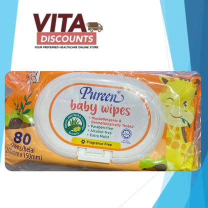 Pureen Baby Wipes (80's x 2 Pack) [Exp 06/2027]