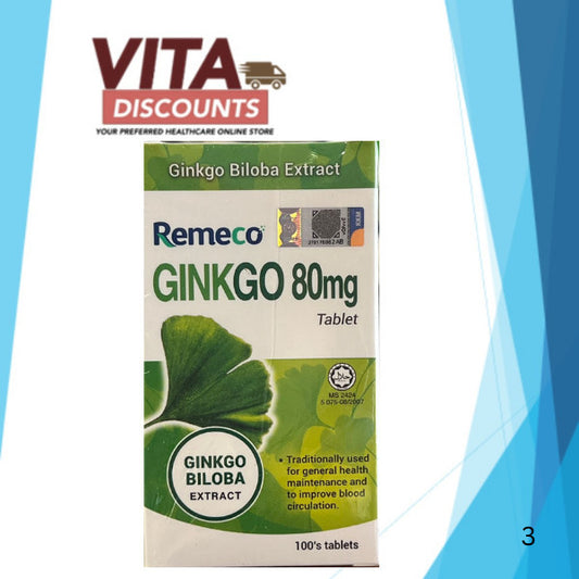 Remeco Ginkgo 80mg Tabs (100's)