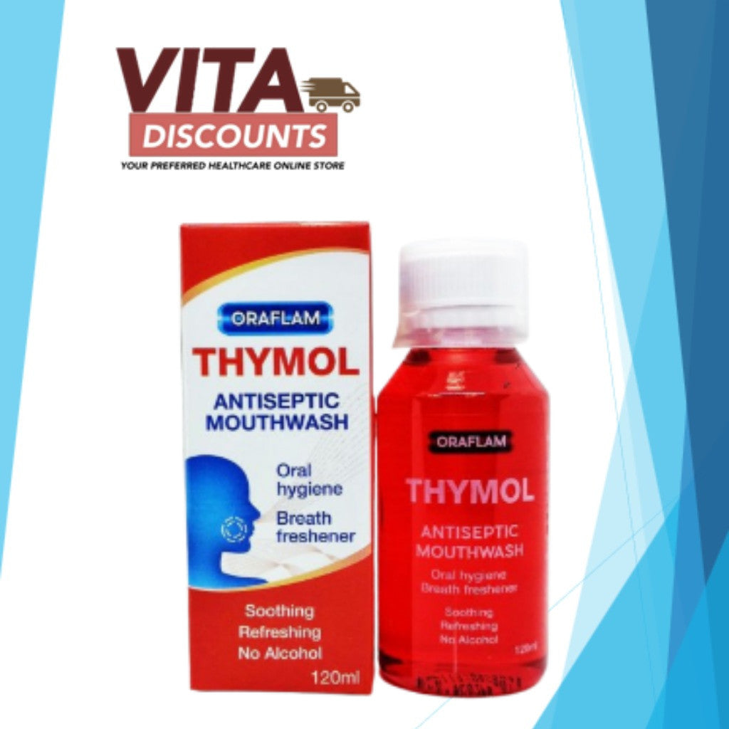 Oraflam Thymol Antiseptic Mouthwash (120ml) [Exp 04/2028]