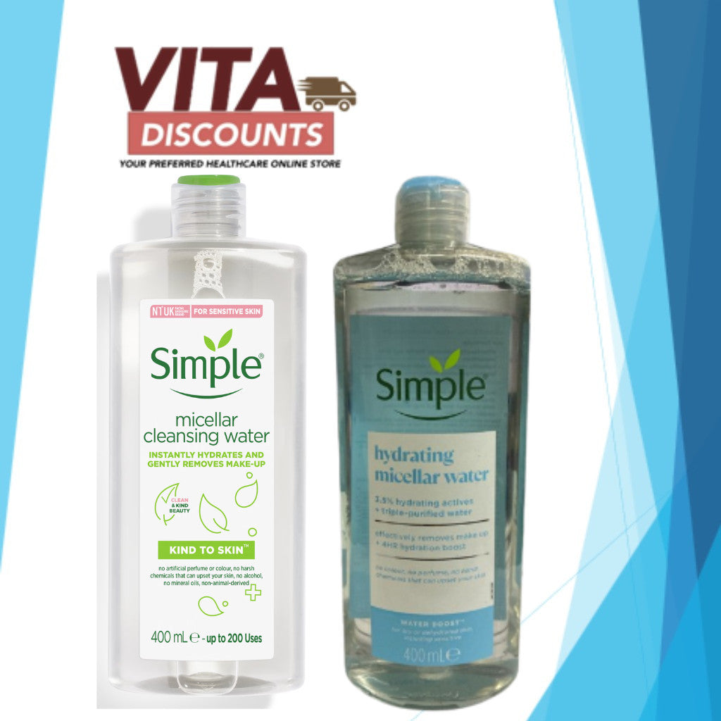Simple Micellar Cleansing Water Kind To Skin/Water Boost (400ml) [Exp 06/2027]