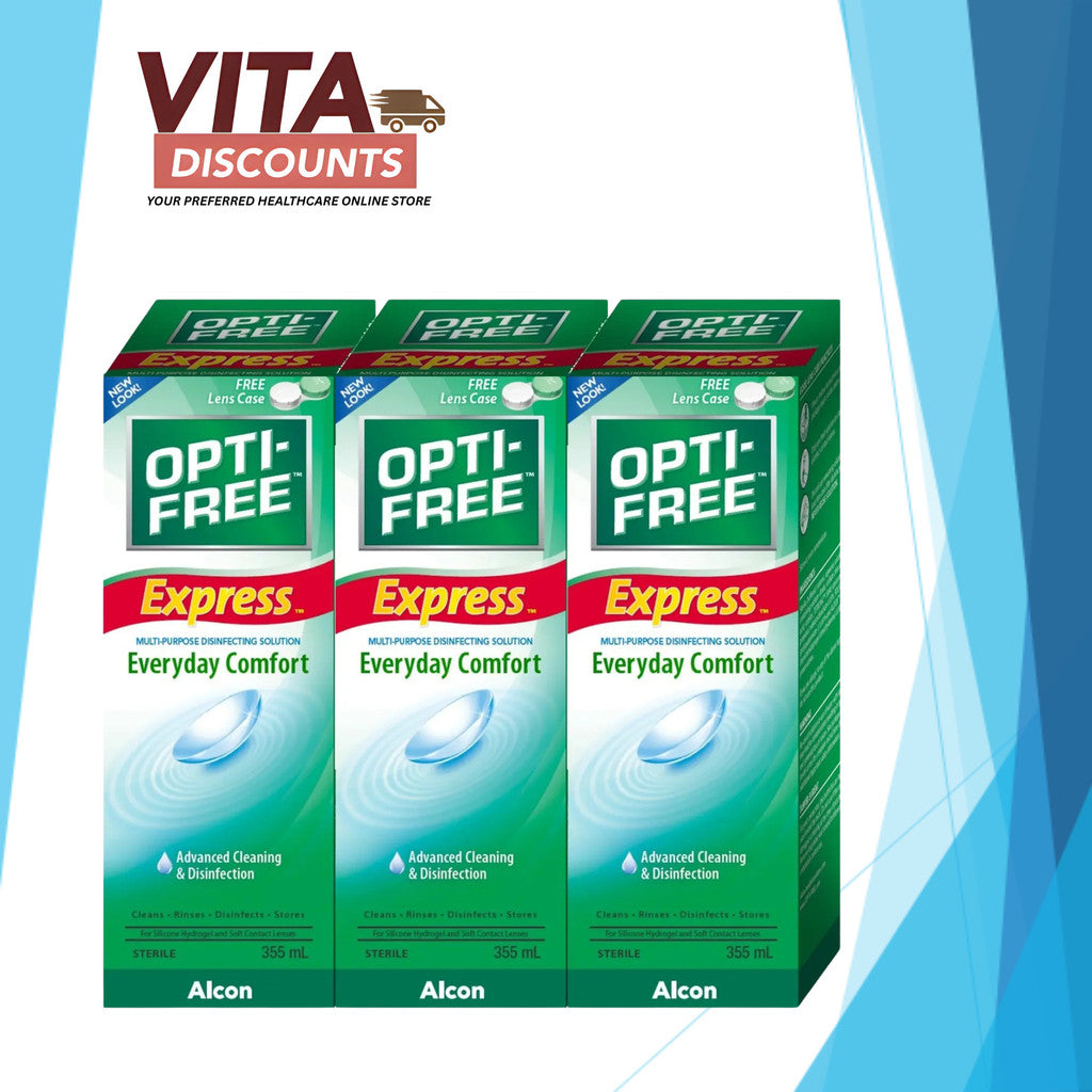 Opti-Free Express Multi-Purpose Disinfecting Solution (355ml x 3 Pack)