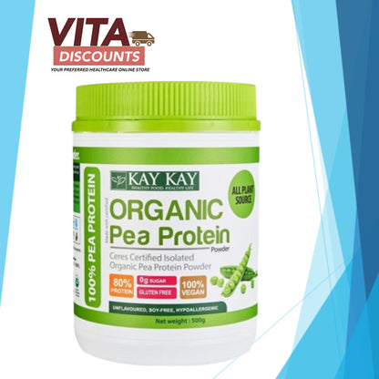 Kay Kay 100% Organic Pea Protein Powder (500g)