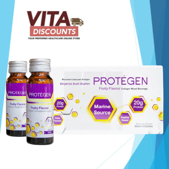 Protegen High Strength Strawberry Flavour Collagen Mixed Beverage (50ml x 12's) [Exp 08/2027]