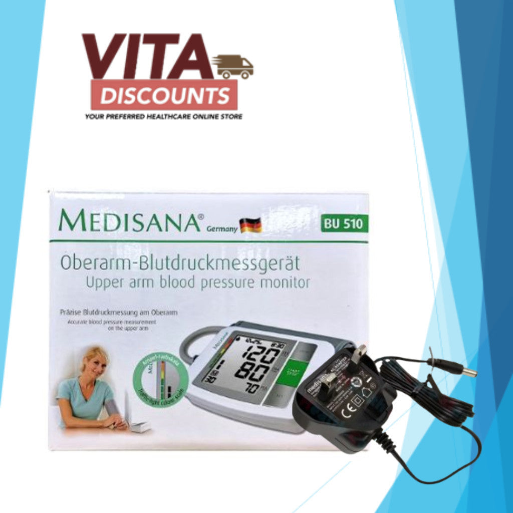 Medisana Upper Arm Blood Pressure Monitor Bu510 + Adaptor