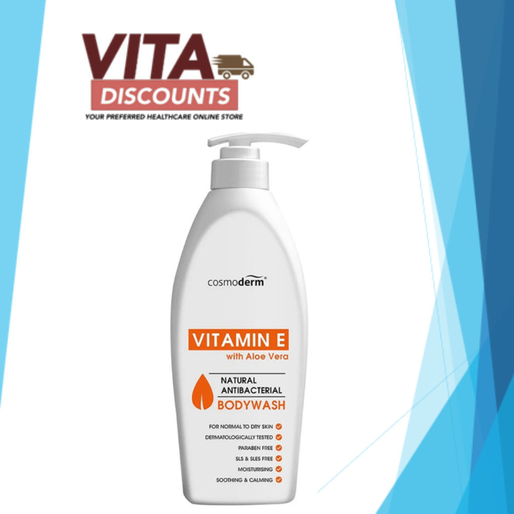 Cosmoderm Vitamin E With Aloe Vera Bodywash (500ml) [Exp 03/2027]