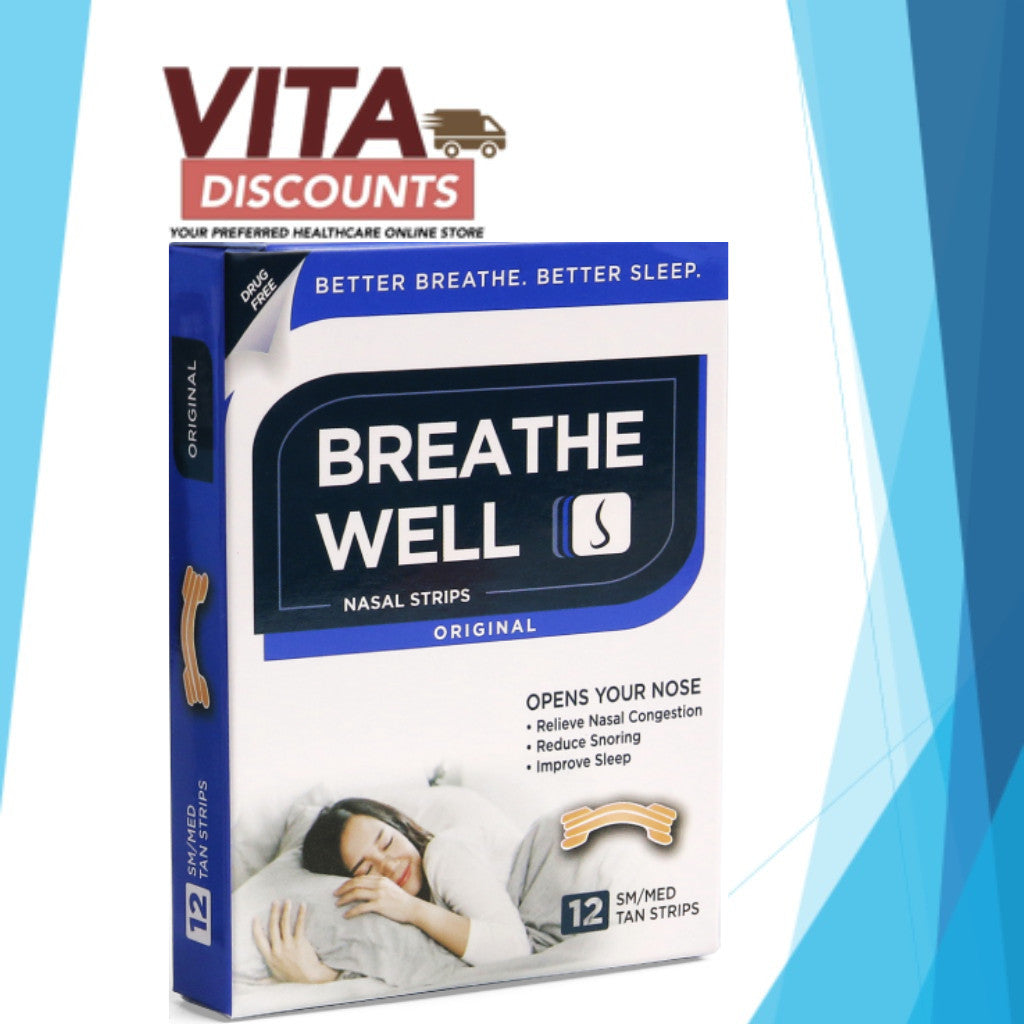 Breathe Well Nasal Strips - Original/Clear (12's) [Exp 02/2028]