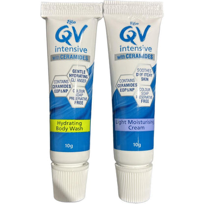 Rtc - Qv Intensive With Ceramides Hydrating Body Wash / Light Moisturising Cream Small Tube (10g)