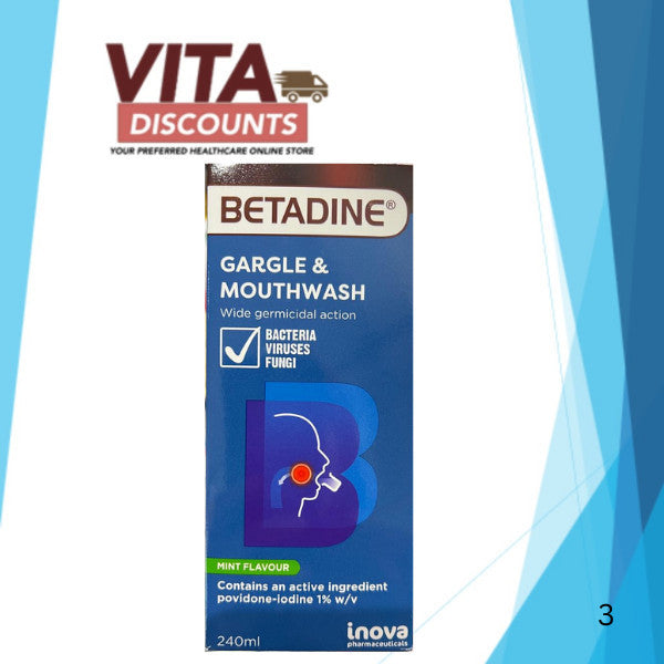 Betadine Gargle & Mouth Wash (240ml) [Exp 11/2028]