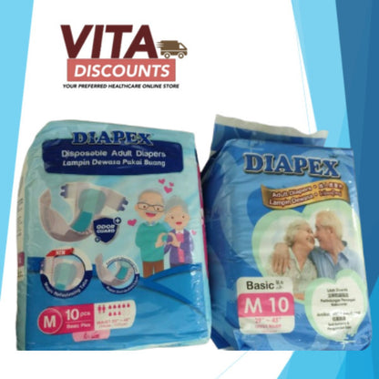 Diapex Basic Plus Adult Diapers M10/L8