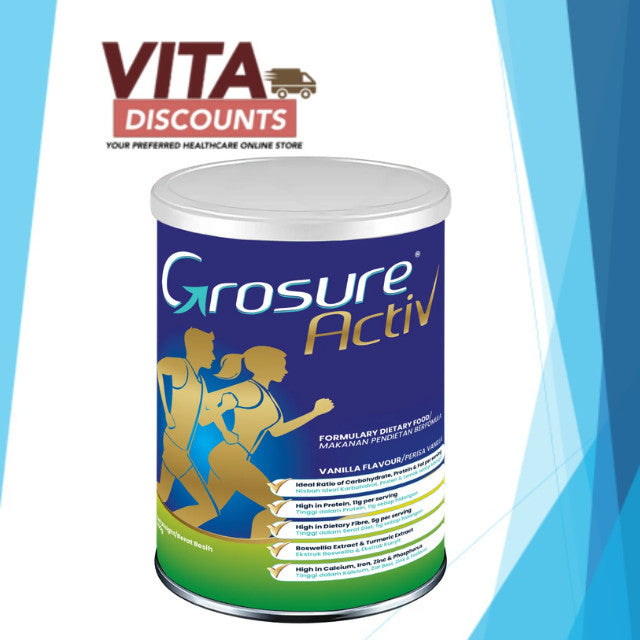 Grosure Activ Complete Nutrition Powder Vanilla (800g) [Exp 06/2027]