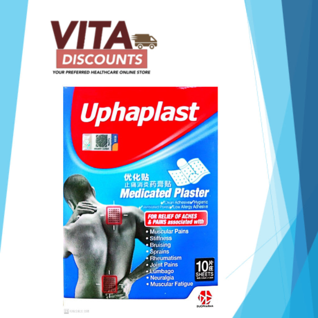 Uphaplast Medicated Plaster Sheets One Box (10's) [Exp 07/2027]
