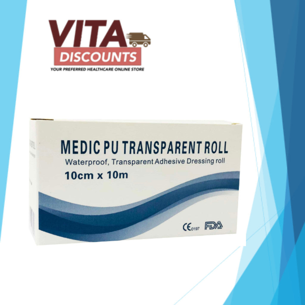 Medic Pu Transparent Roll (10cm x 10M) [Exp 08/2027]