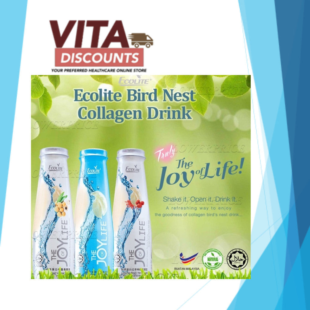 Ecolite The Joy Of Life Collagen Bird's Nest - Original/Longan/Red Date & Wolfberry (250ml) [Free 1 Gift]