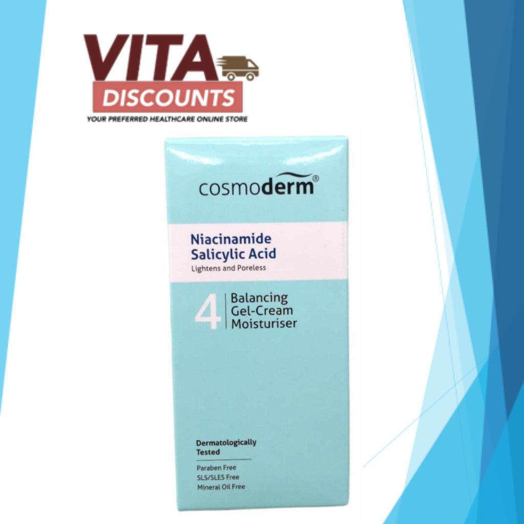 Cosmoderm Niacinamide Salicylic Acid Balancing Gel-Cream Moisturiser (50ml) [Exp 03/2027]