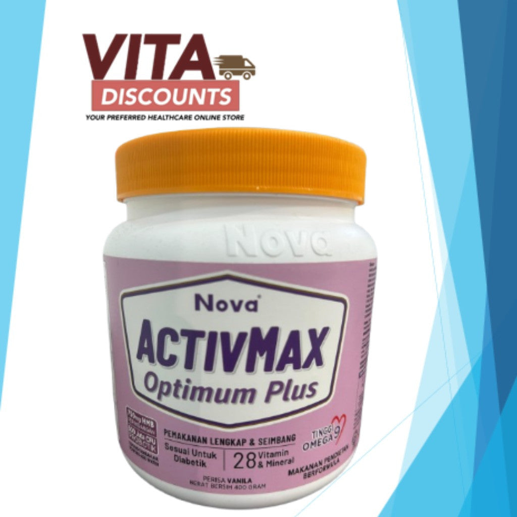 Nova Activmax Optimum Plus Powder Vanilla (400g) [Extra 1 Gift]