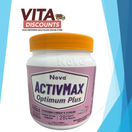 Nova Activmax Optimum Plus Powder Vanilla (400g) [Extra 1 Gift]