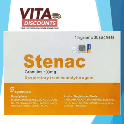 Stenac Granules 100mg Sacs (1.5g x 30's)