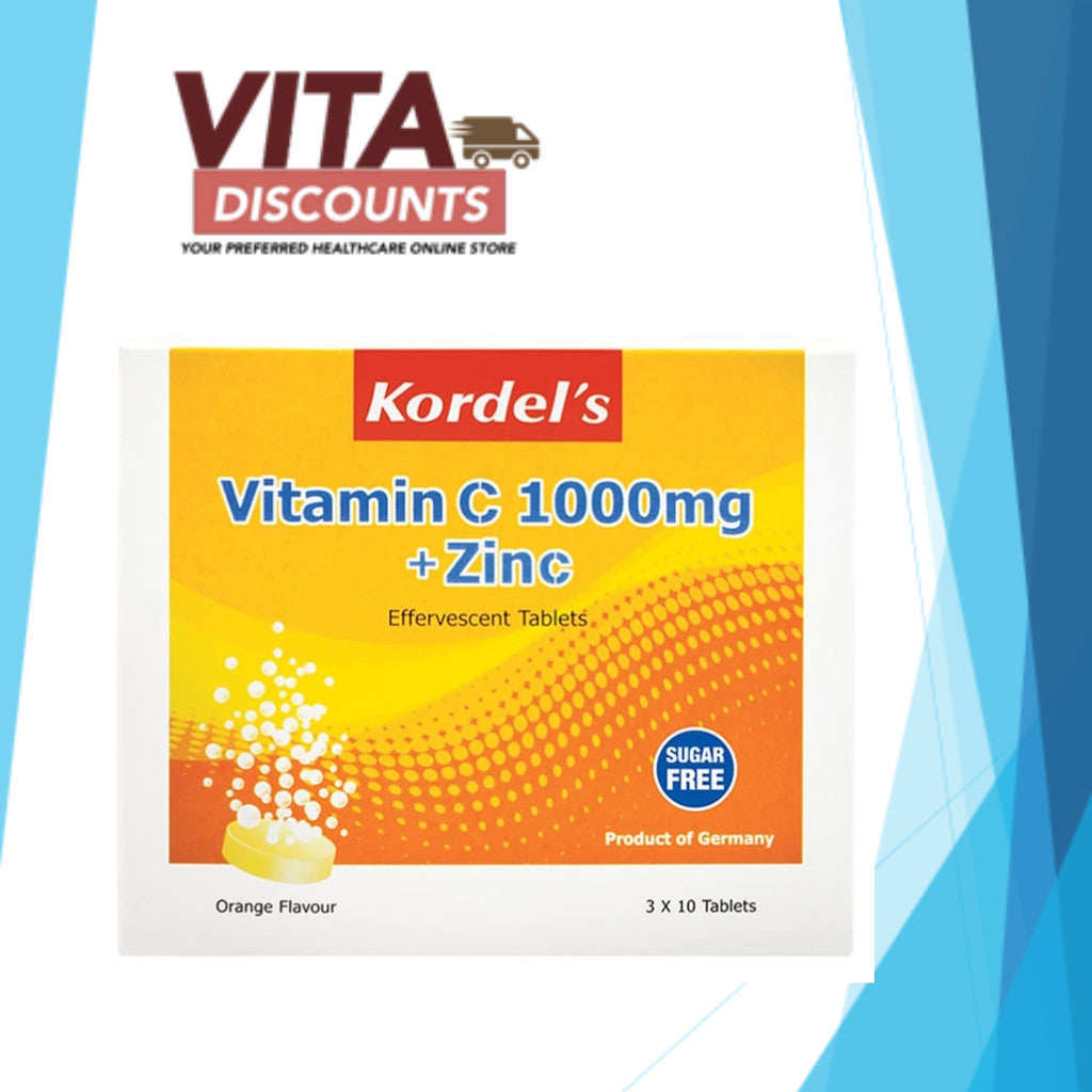 Kordel's Vitamin C 1000mg + Zinc Etabs (30's)