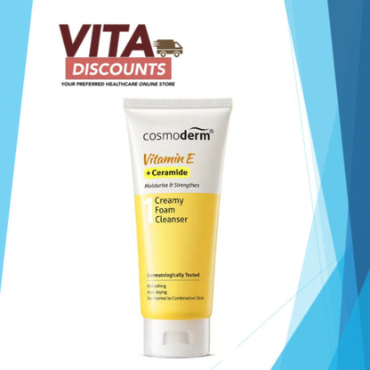 Cosmoderm Vitamin E + Ceramide Creamy Foam Cleanser (125ml) [Exp 08/2027]