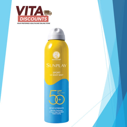 Mentholatum Sunplay Sport Uv Body Mist Spf Pa++++ 120/50 (165ml) [Exp 01/2027]