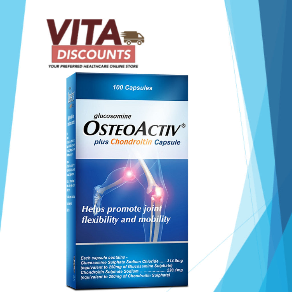 Osteoactiv Glucosamine Plus Chondroitin 250/200mg Caps (100's) [Exp 05/2027]