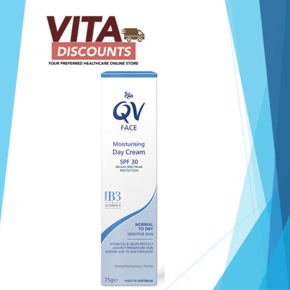 Qv Face Moisturising Day Cream With Spf 30 (75g) [Exp 03/2028]