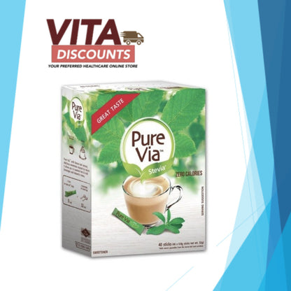 Equal Pure Via Stevia Powder (0.8g x 40's) [Exp 02/2027]