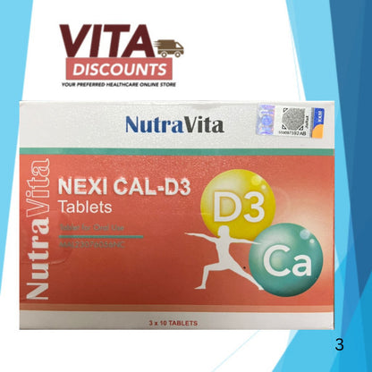 Nutravita Nexi Cal-D3 Tabs (30's) [Exp 02/2027]